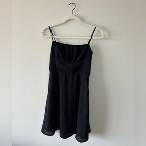 Elegant Black Spaghetti Strap Dress